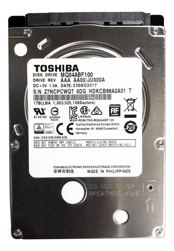 DURO INTERNO PARA LAPTOP/PC TOSHIBA 1TB SATA III 2.5" 7mm | Mundo Ecuador